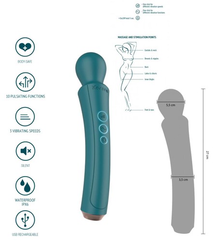 Vibratore wand silicone - in,
